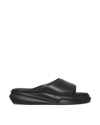 Alyx Mono Leather Slide Sandals In Black