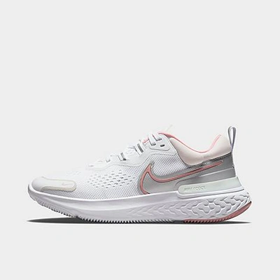 Nike Women's React Miler 2 Running Shoes In White/light Soft Pink/pink Glaze