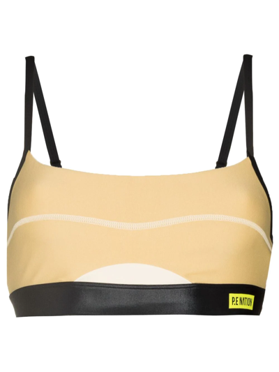 P.e Nation Offence Sports Bra In Yellow