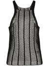 DION LEE OPEN-KNIT SLEEVELESS TOP