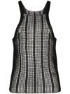 Dion Lee Open-knit Sleeveless Top In Schwarz