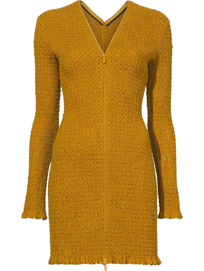 Proenza Schouler White Label Broderie Anglaise Mini Dress In Goldenrod