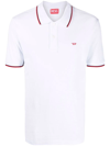 Diesel Embroidered-logo Polo Shirt In White