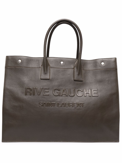 Saint Laurent Rive Gauche Tote Bag In Grün