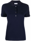 Lacoste Dark Blue Short-sleeved Polo Shirt In Blau