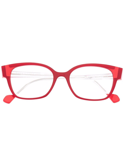 Face À Face Wayfarer-frame Glasses In Rot