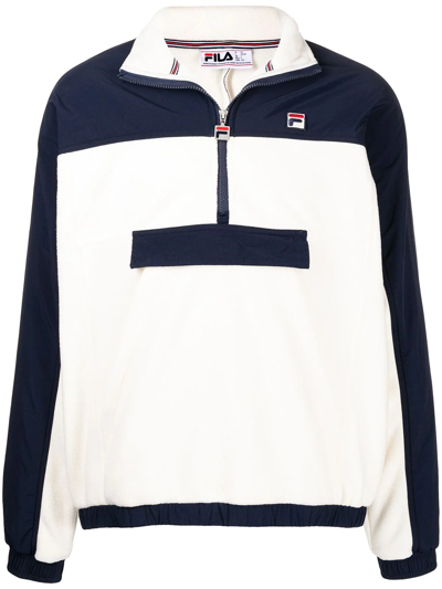 Fila Logo-patch Track Jacket In Weiss