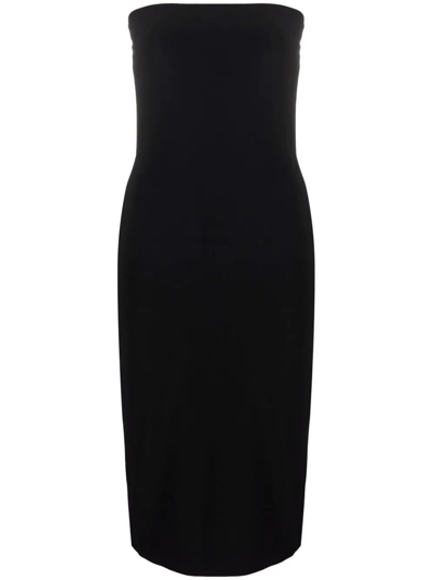 Norma Kamali Mid-length Strapless Dress In Black