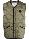 WOOLRICH QUILTED LOGO-PATCH GILET