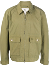 Woolrich Zip-up Bomber Jacket In Green