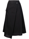 Woolrich High-waisted A-line Skirt In Black