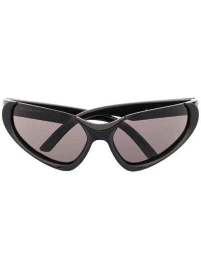 Balenciaga Xpander Cat-eye Frame Sunglasses In Schwarz
