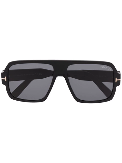 Tom Ford Tinted Pilot Sunglasses In Black
