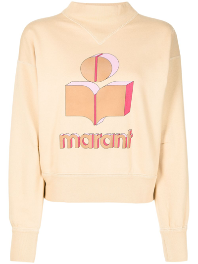 Isabel Marant Étoile Logo-print Jumper In Braun
