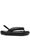 Isabel Marant Orene Padded Leather Flatform Sandals In Schwarz