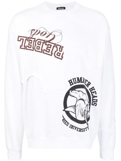 Undercoverism Logo-print Crew Neck Sweatshirt In Weiss