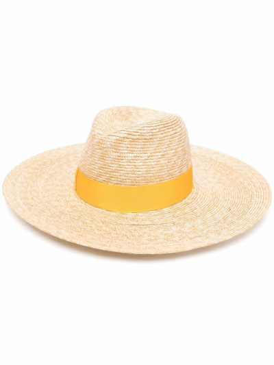 Borsalino Sophie Straw Hat In Yellow