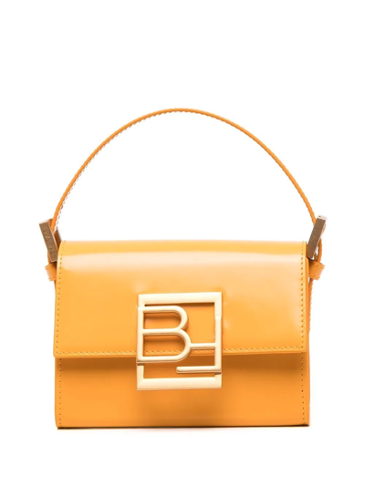 By Far Logo Top-handle Tote In Gelb