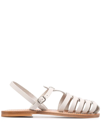 K.jacques Adrien Strappy Leather Sandals In Red