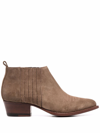 BUTTERO BLOCK-HEEL ANKLE BOOTS