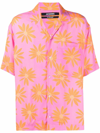 Jacquemus La Chemise Jean Printed Shirt In Pink Viscose In Rosa