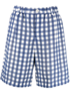 Jacquemus Le Short Gelati Pleated Shorts In Blau