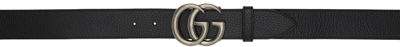 Gucci Reversible Black & Brown Wide Gg Marmont Belt In 1062 Nero Cocoa