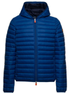 Save The Duck Mans Donald Blue Quilted Nylon Ecological Down Jacket In Blu
