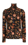 Ulla Johnson Women's Aurelia Turtleneck Top In Yellow,red