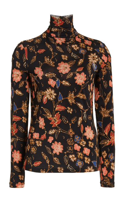 Ulla Johnson Women's Aurelia Turtleneck Top In Yellow,red