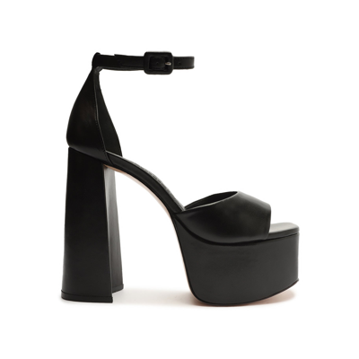 Schutz Lenne Nappa Leather Sandal In Black | ModeSens