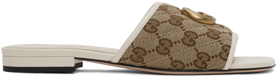Gucci Women's Slide Sandal With Double G In Brown