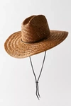 Brixton Bells Ii Straw Sun Hat In Rust