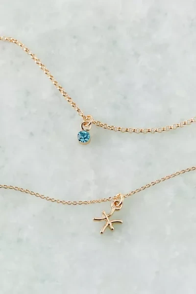 Urban Outfitters Zodiac Layer Necklace Set In Pisces