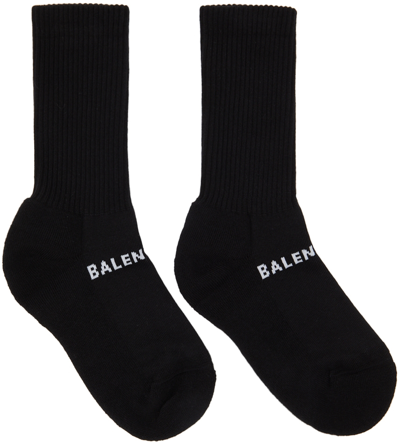 Balenciaga Black & White Mold Socks In 1077 Black/white