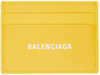 Balenciaga Men's Calfskin Cash Card Holder In Yellowwht