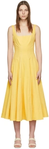 Staud Sleeveless A-line Midi Dress In Wallflower
