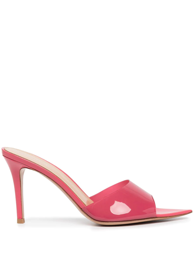 Gianvito Rossi Elle 85mm Peep-toe Sandals In Ruby Rose Pink