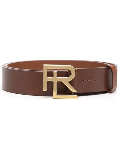 Polo Ralph Lauren Logo-buckle Leather Belt In Brown