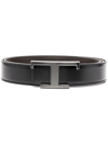 TOD'S T LOGO BUCKLE BELT