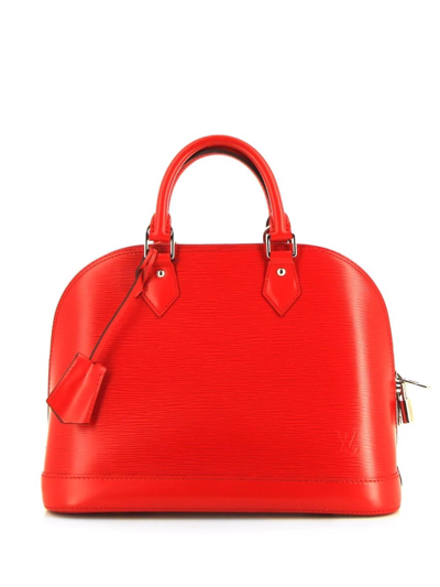 Pre-owned Louis Vuitton Small Épi Alma Handbag In Red