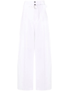 Philosophy Di Lorenzo Serafini Wide-leg High-waisted Trousers In White