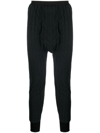 Maison Margiela Animal-patch Panelled Slim Trousers In Grey