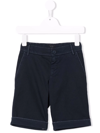 Fay Mid-rise Bermuda Shorts In Blue
