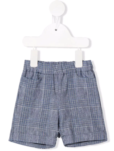 La Stupenderia Babies' Plaid-pattern Bermuda Shorts In Blue