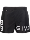 Givenchy Logo-embroidered Swim Shorts In Black