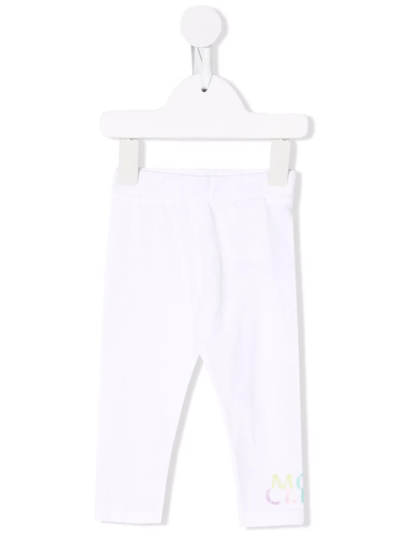 Moncler Babies' Logo-print Leggings In White