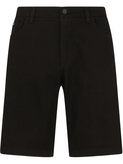 Dolce & Gabbana Knee-length Tailored Shorts In Black