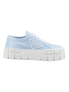 Prada 50mm Logo Flatform Sneakers In Blue