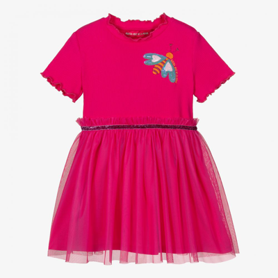 Agatha Ruiz De La Prada Kids'  Girls Pink Cotton Bee Dress